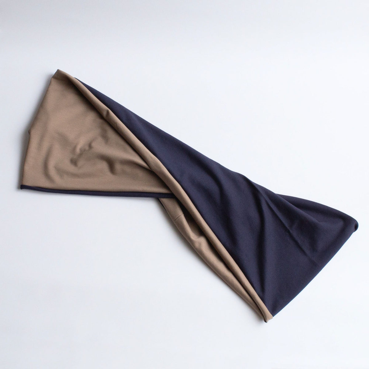 Dark Blue & Mocha Two-Tone Twist Sweatshirt Snood