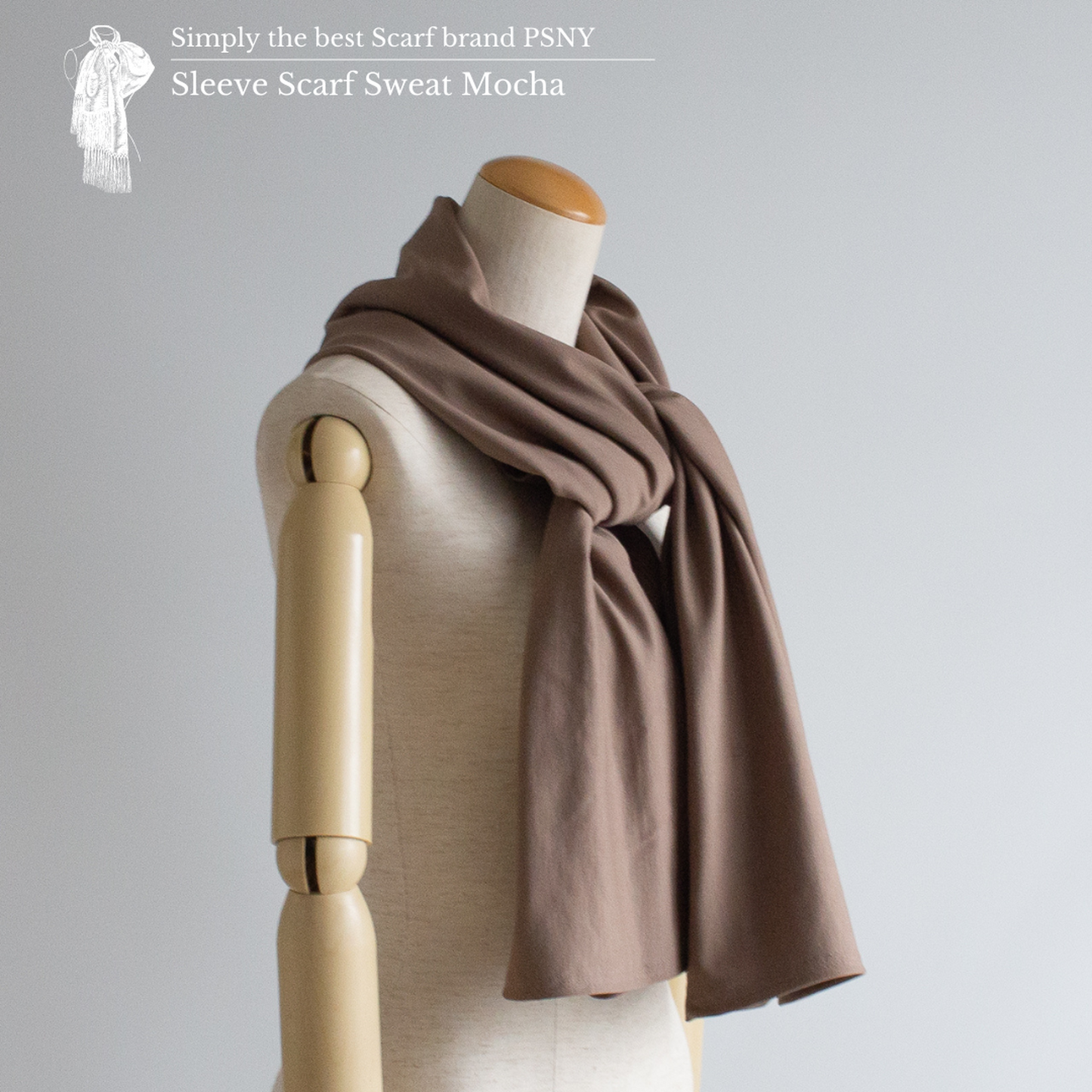 Sleeve Stole Mocha Sweat Type Shoulder with Sleeves Casual SS02