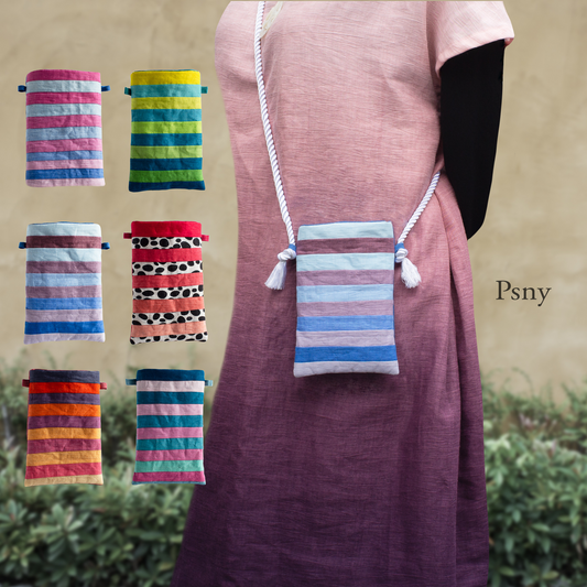 PSNY Linen Gradation Smartphone Pochette Sacoche Mini Smartphone Shoulder 彩色 BG22