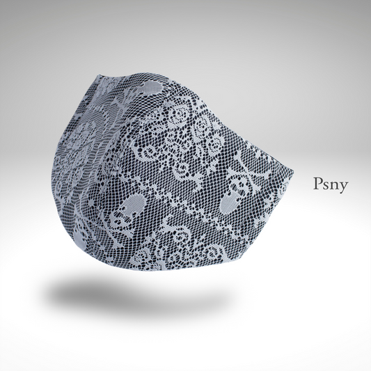 PSNY 骷髏頭(Skull)白色蕾絲麵膜配黑絲濾鏡骷髏面膜SP04