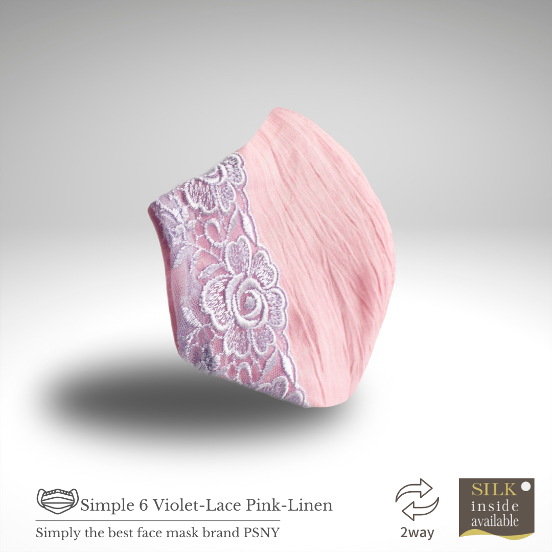PSNY 2way Linen Violet Lace & Pink Mask Cover 2W06