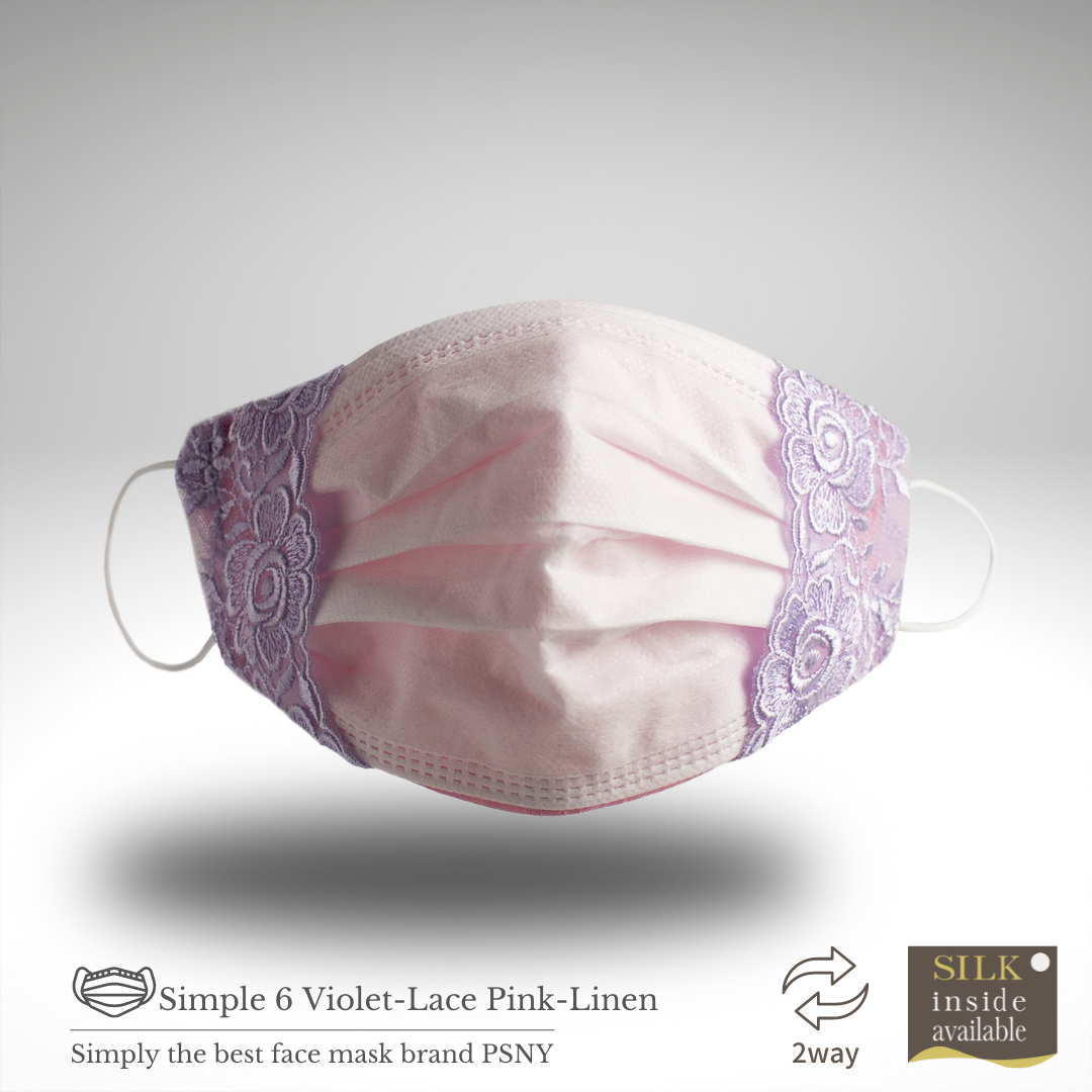 PSNY 2way Linen Violet Lace & Pink Mask Cover 2W06