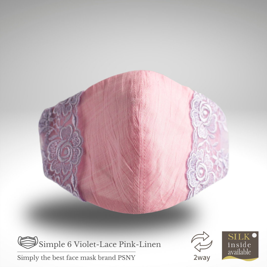 PSNY 2way Linen Violet Lace & Pink Mask Cover 2W06