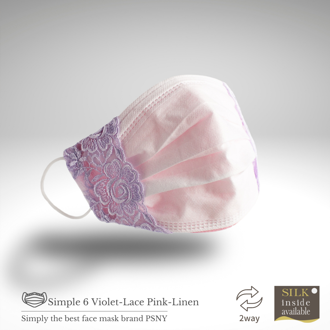 PSNY 2way Linen Violet Lace & Pink Mask Cover 2W06