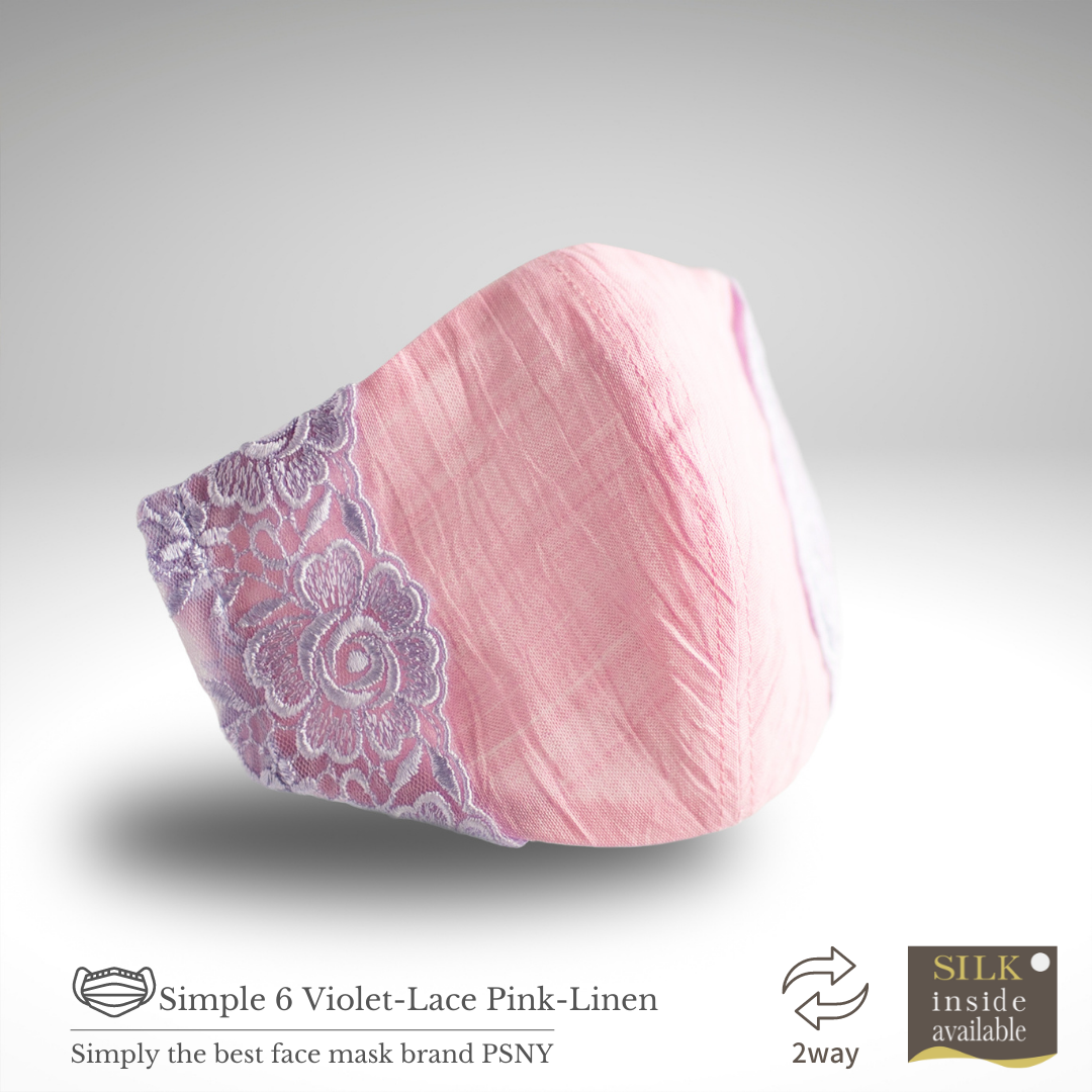 PSNY 2way Linen Violet Lace & Pink Mask Cover 2W06