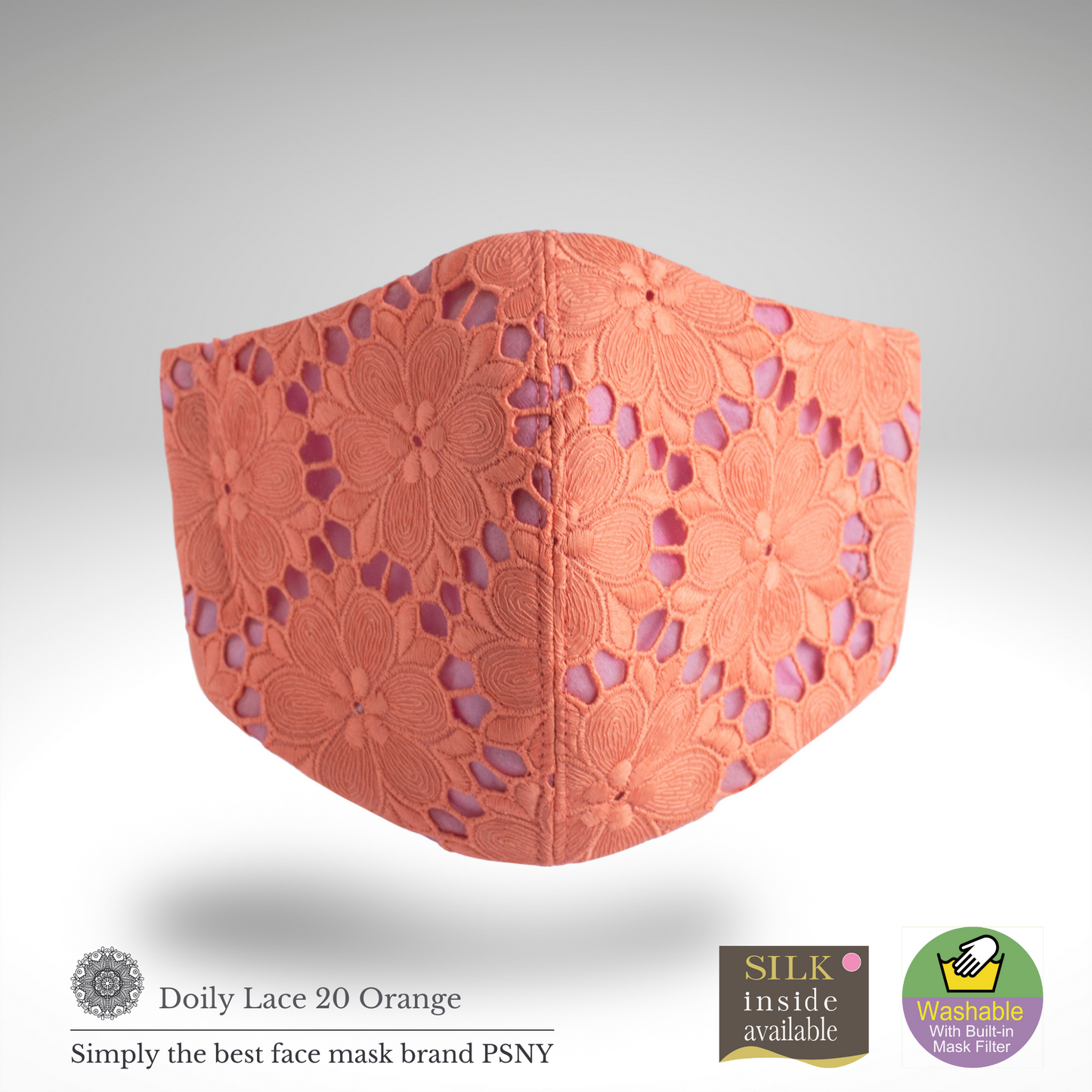 PSNY Doily 蕾絲橘色過濾面膜面膜 LD20