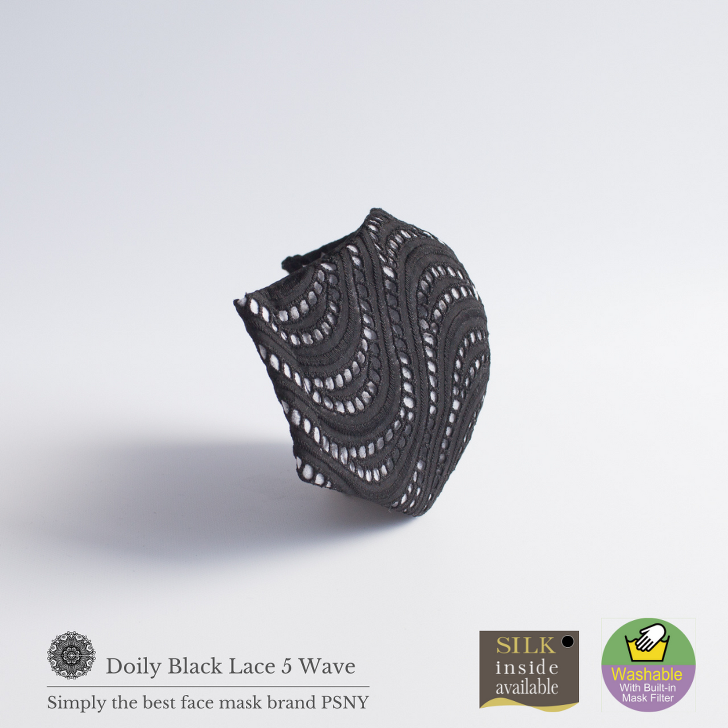 Doily 蕾絲黑色波浪過濾面膜 LD05