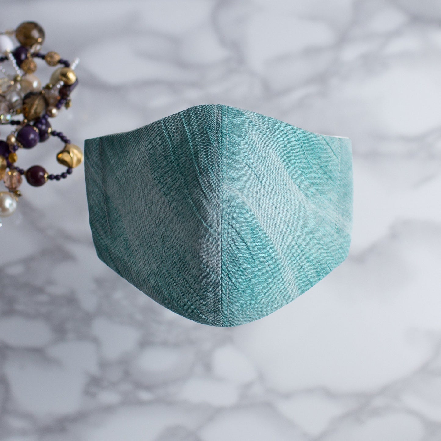PSNY包郵 縐紗波浪綠色棉麻花粉無紡布濾網接觸清涼Yoryu Luxury Beauty Viridian Grass綠色美麗成人3D面膜成人面膜-PW02