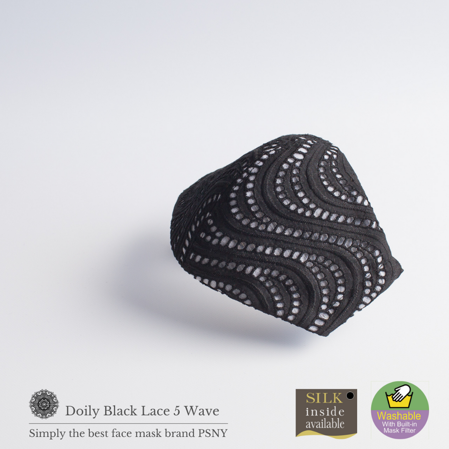 Doily 蕾絲黑色波浪過濾面膜 LD05