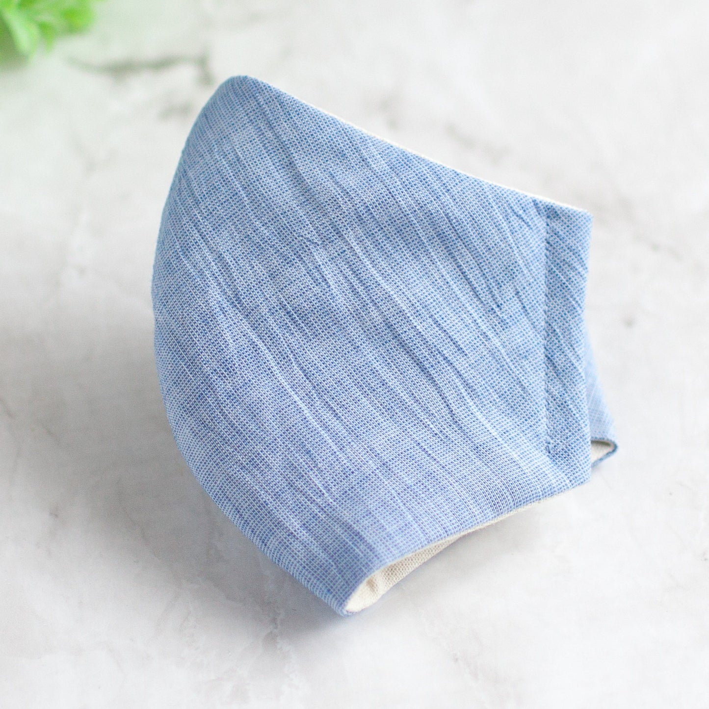 PSNY 包郵 Crepe Brimmer Blue Linen Omi Chijimi Pollen 黃沙 可水洗無紡布濾芯 Hemp 手捲麻 幹麻 高級美容 美麗潔淨感 涼爽感 Yoryu 面膜 PC05
