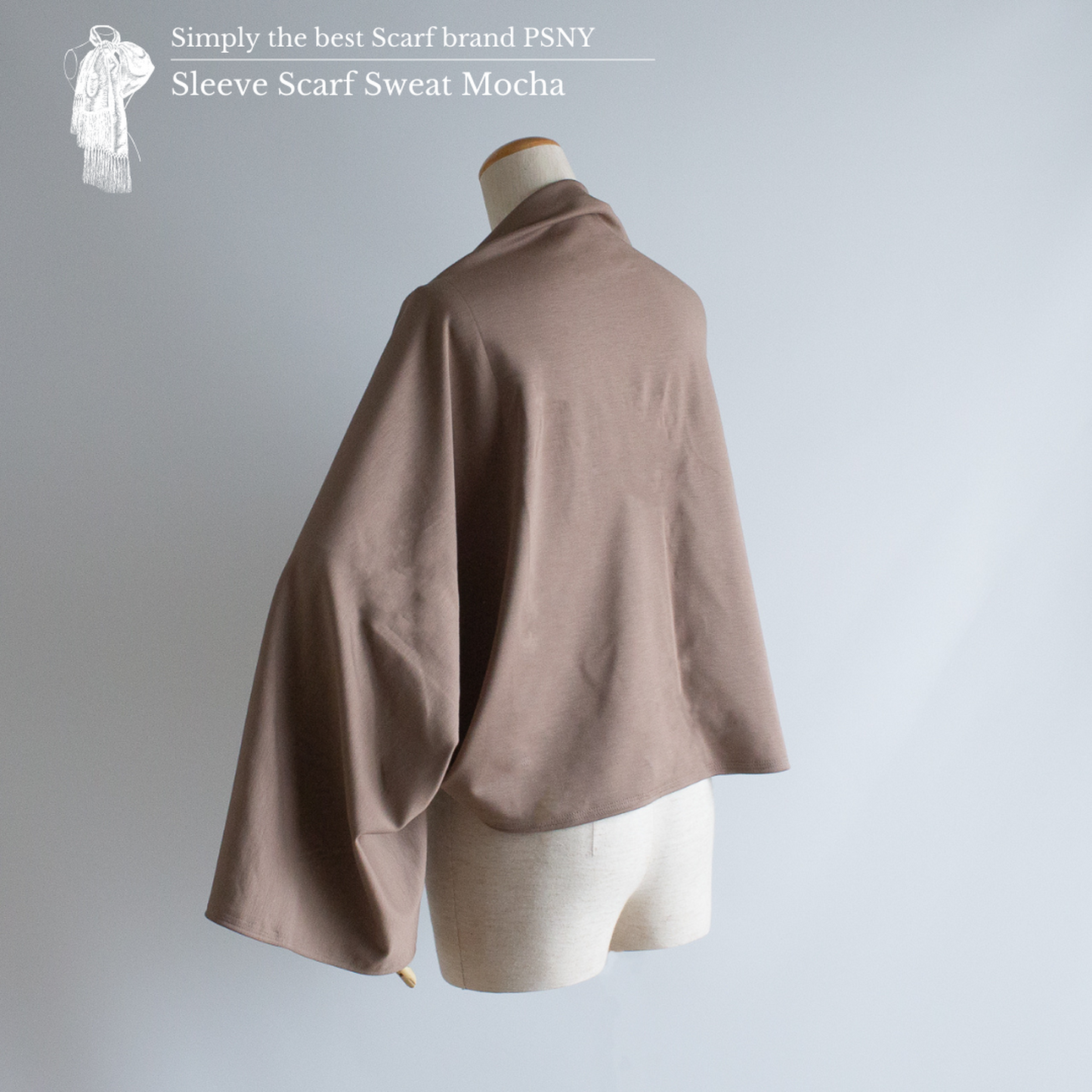 Sleeve Stole Mocha Sweat Type Shoulder with Sleeves Casual SS02