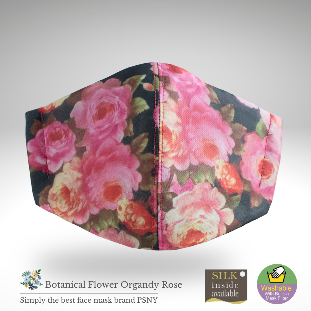 Botanical Organza Rose Mask BF10