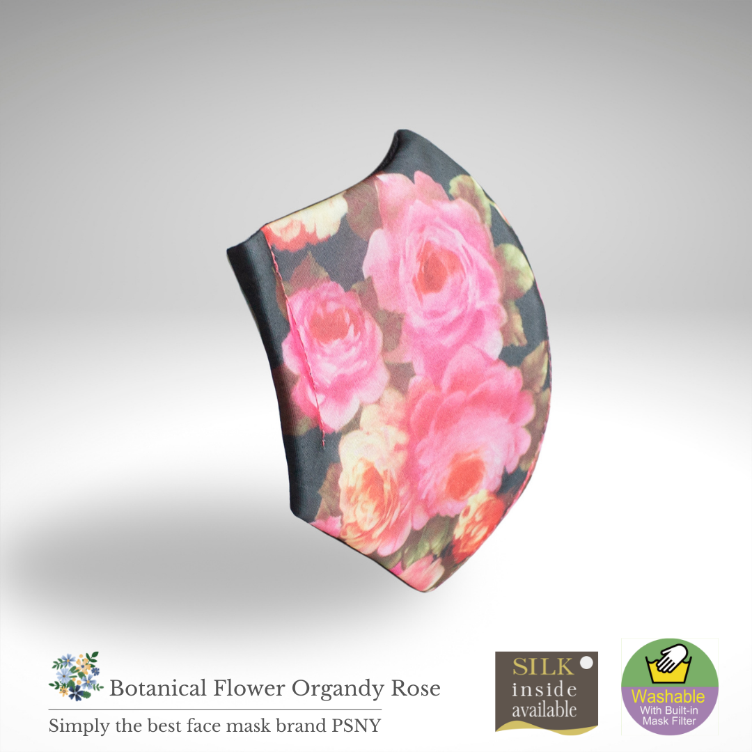 Botanical Organza Rose Mask BF10