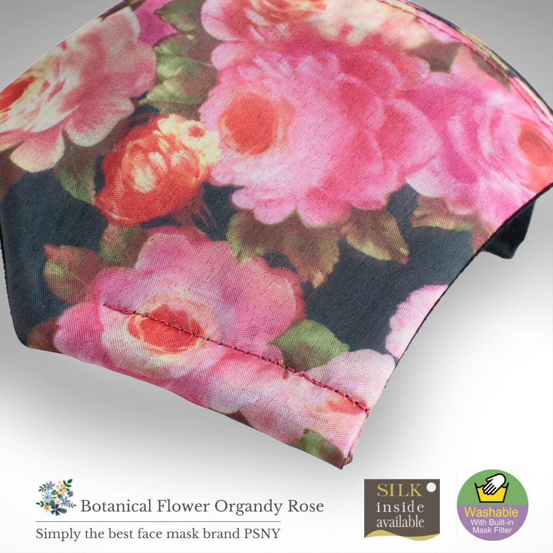 Botanical Organza Rose Mask BF10
