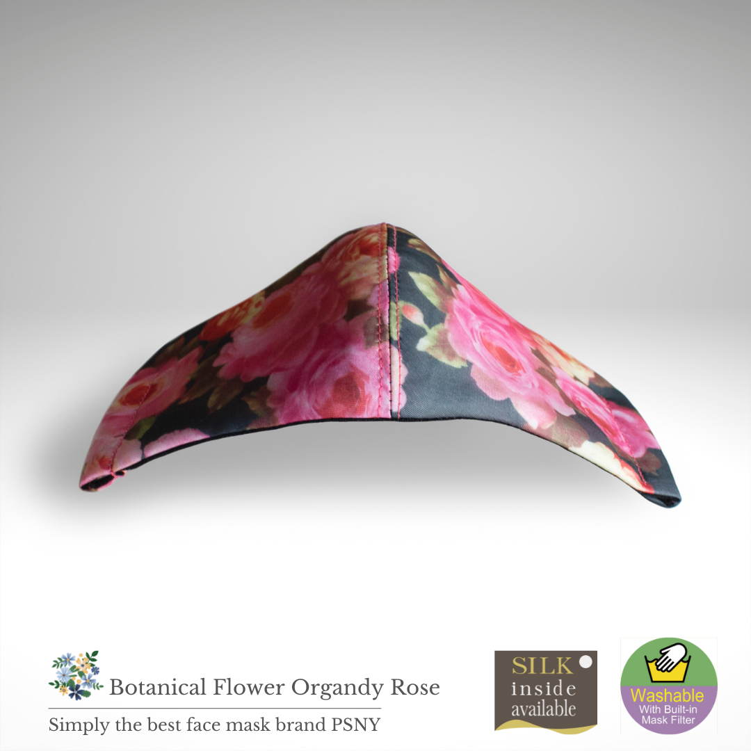 Botanical Organza Rose Mask BF10