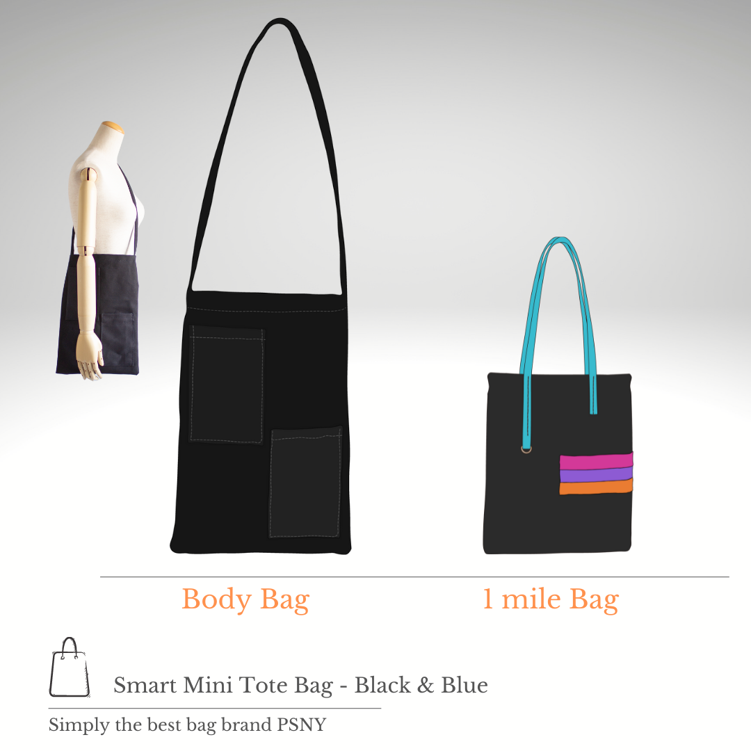 One Mile Mini Tote Bag Black BG06