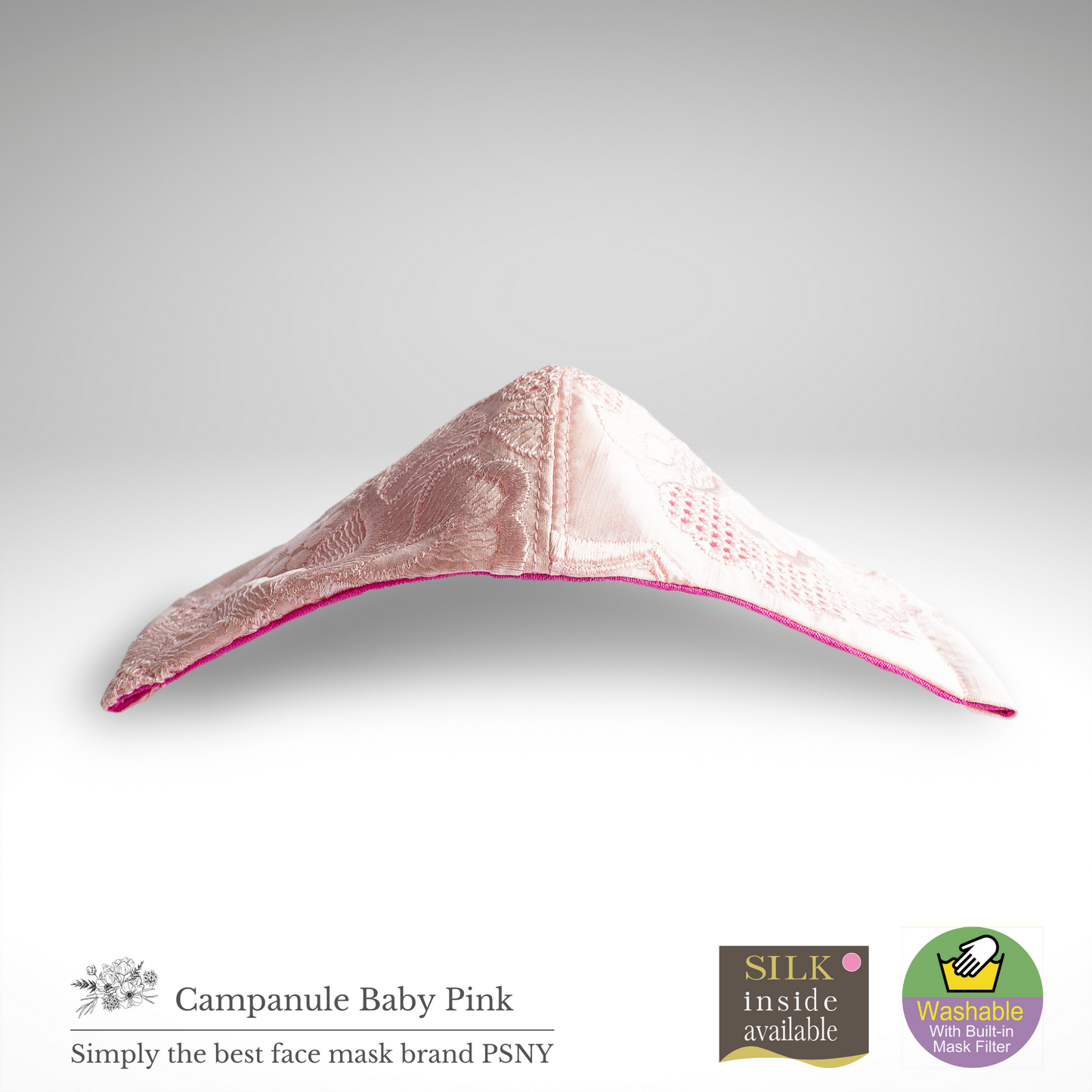 Campanule Baby Pink Summer Specs 蕾絲花粉黃沙無紡布濾芯內含優雅整潔可愛可愛美麗美麗3D成人面膜花卉圖案面膜CP08