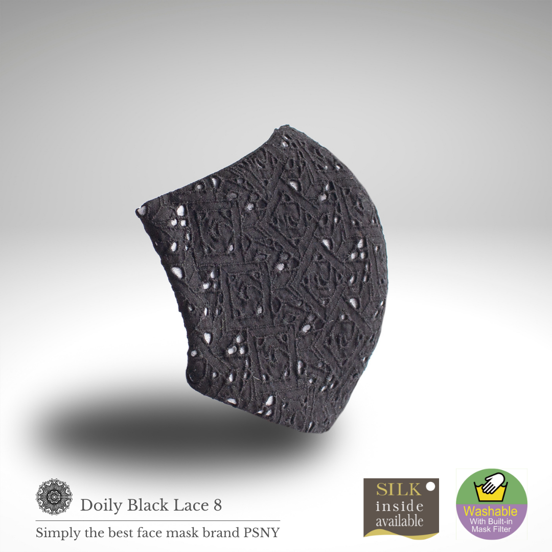 Doily 蕾絲黑色軟面膜帶濾鏡 LD08