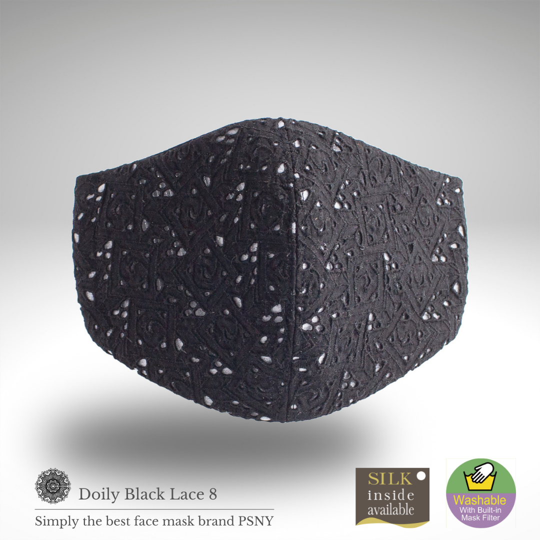Doily 蕾絲黑色軟面膜帶濾鏡 LD08
