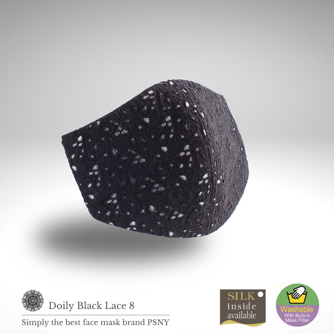 Doily 蕾絲黑色軟面膜帶濾鏡 LD08