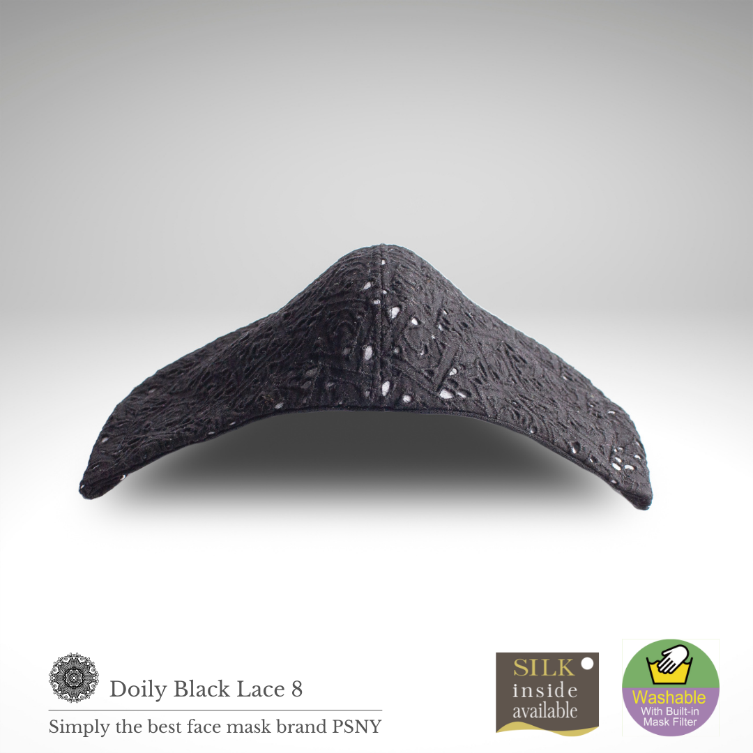 Doily 蕾絲黑色軟面膜帶濾鏡 LD08