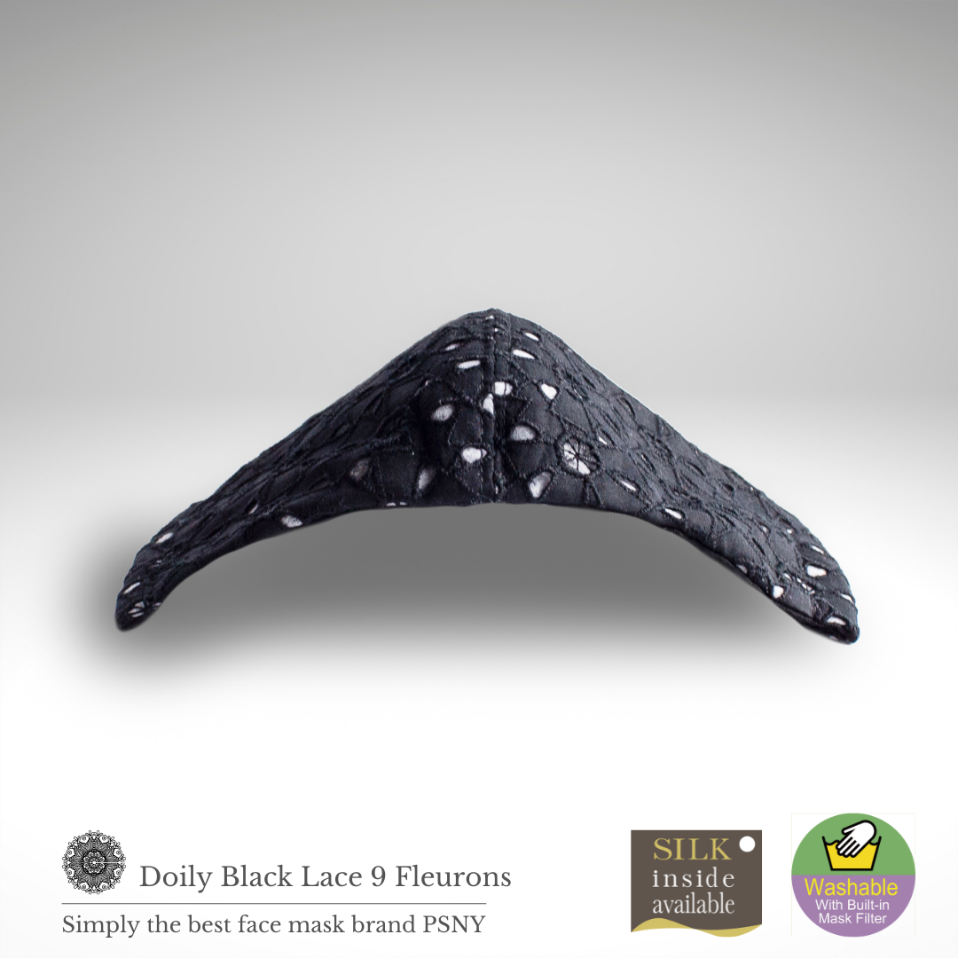 Doily 蕾絲黑色 Fluron 口罩帶過濾器 LD09