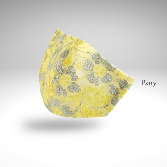 PSNY 美麗閃亮金屬蕾絲銀黃色過濾面具婚禮面具派對 LM15