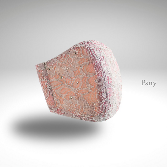 蕾絲玫瑰和白色新娘婚禮面具 3D 成人面具金屬 LM2s 與施華洛世奇