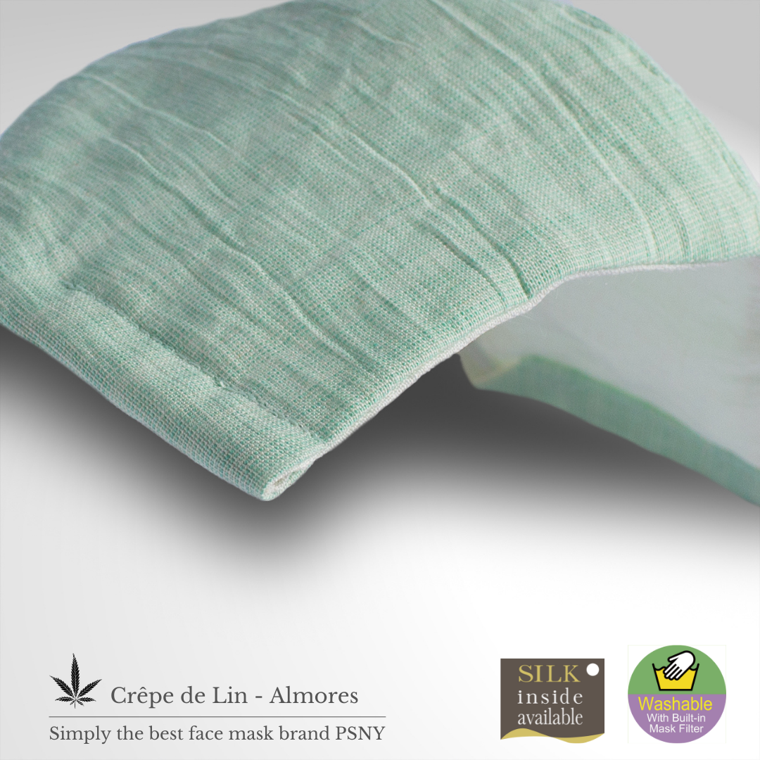 Crepe Almore's 薄荷綠亞麻 Chijimi Omi 面膜 PC01