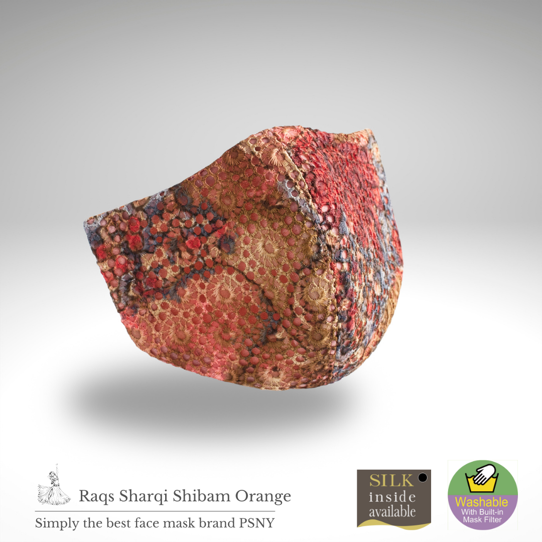 Shivam 蕾絲橙色花粉過濾面膜 RS08
