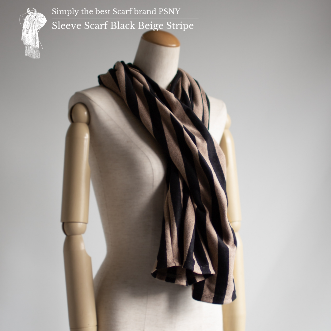 PSNY Summer cooling measures shoulder only 披肩 黑色 & 米色條紋披肩 SS03