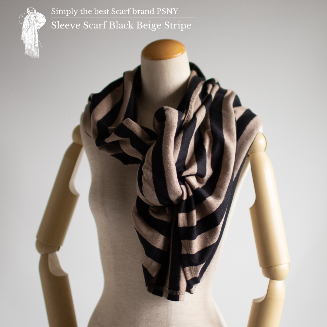 PSNY Summer cooling measures shoulder only 披肩 黑色 & 米色條紋披肩 SS03