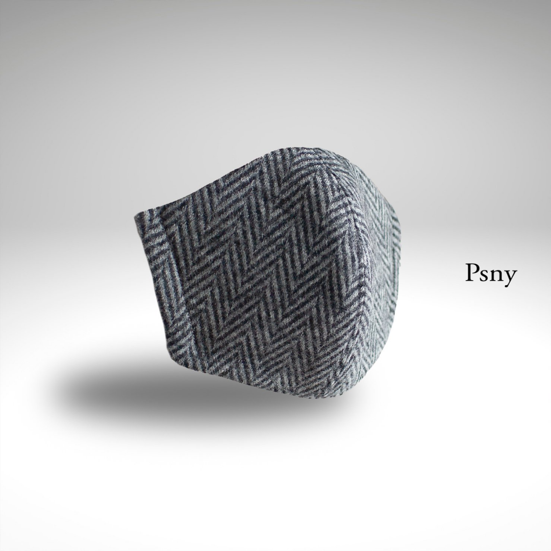Wool knit herringbone mask WL01
