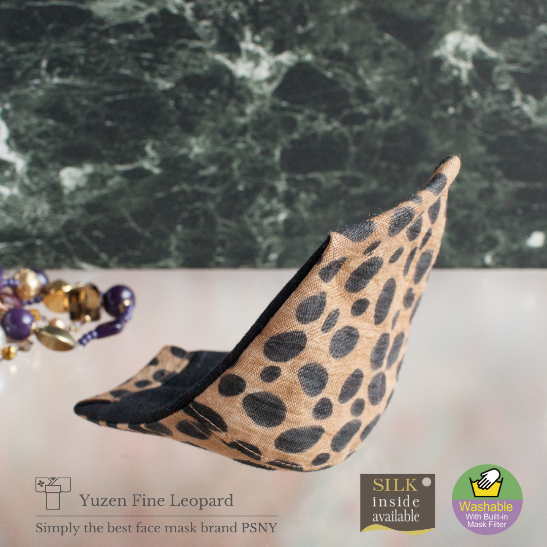PSNY Leopard Omi Chijimi 麻/友禪染花粉過濾器豹紋 YR01