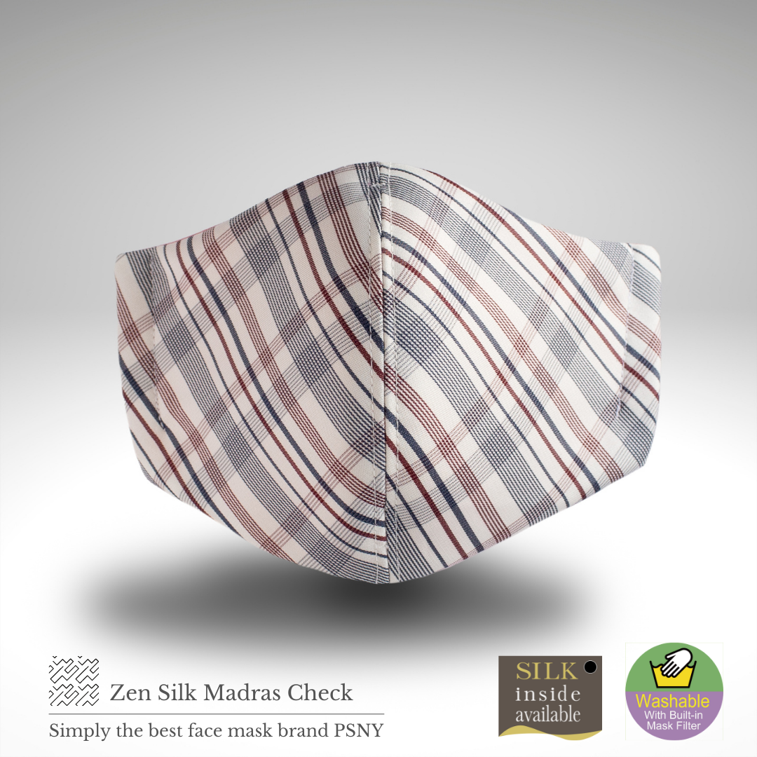 Zen Silk Madras Check Mask with Pollen Filter ZZ11