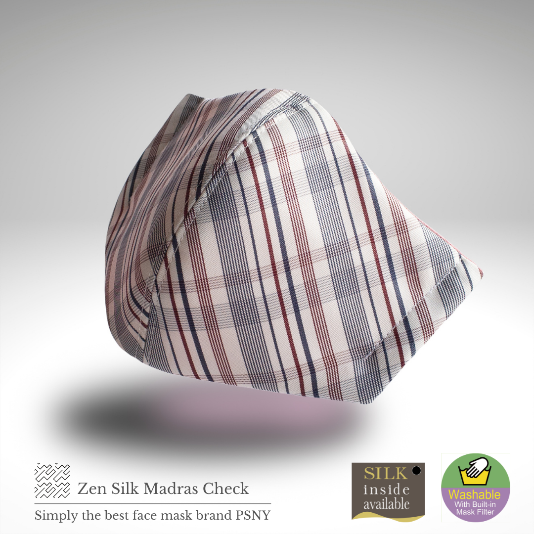 Zen Silk Madras Check Mask with Pollen Filter ZZ11