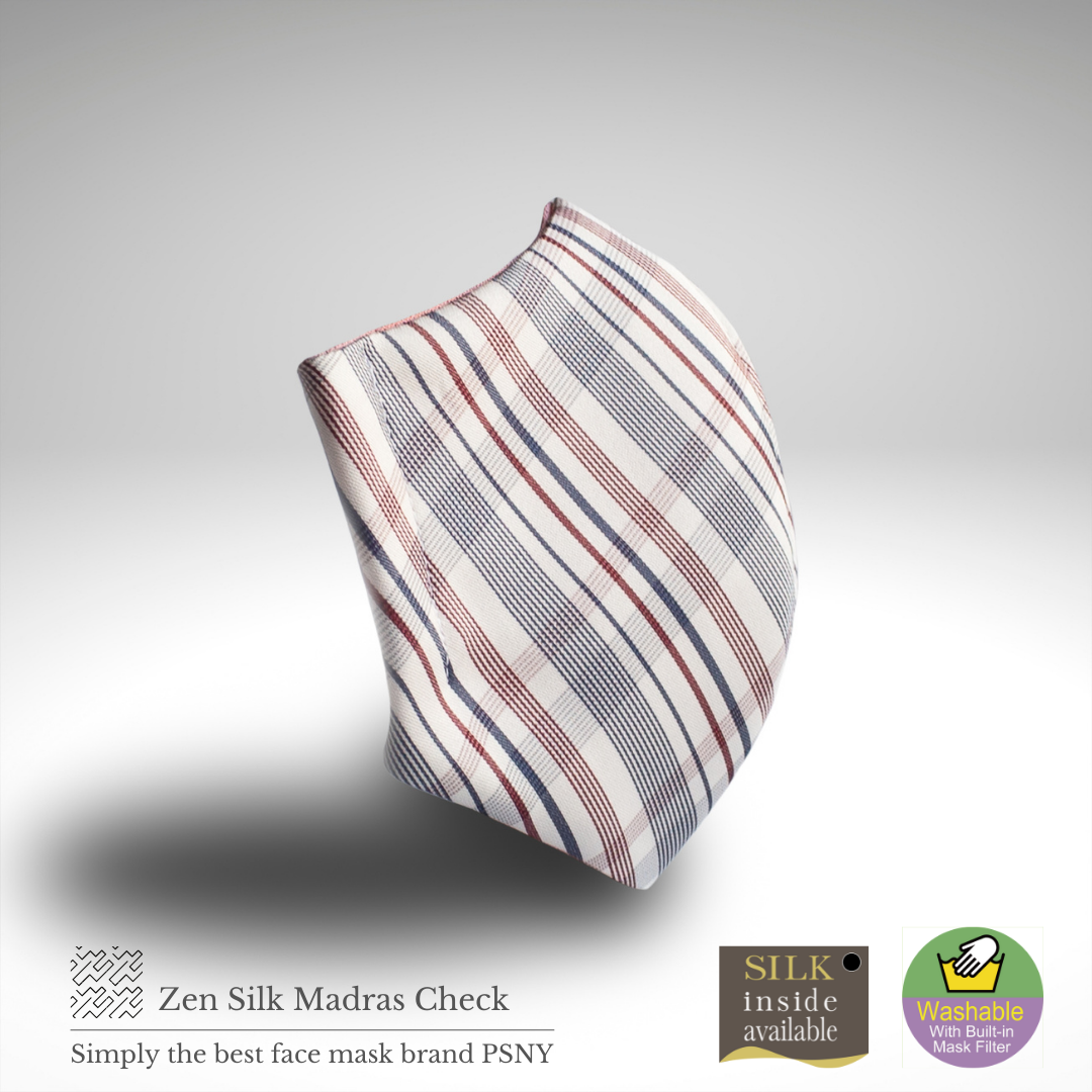 Zen Silk Madras Check Mask with Pollen Filter ZZ11