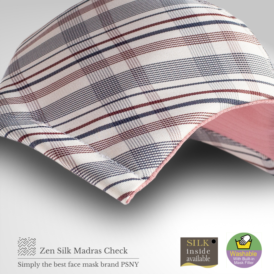 Zen Silk Madras Check Mask with Pollen Filter ZZ11
