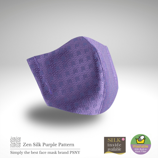PSNY Zen Silk*紫色花樣過濾花粉面膜蠶絲ZZ18