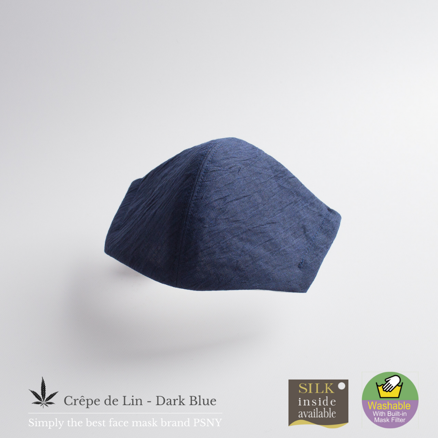 PSNY歐米芝麻/亞麻/深藍柳葉面膜花粉黃沙無紡布過濾唯美禮儀場合通勤辦公室清潔柔軟3D成人成人面膜包郵-PC11