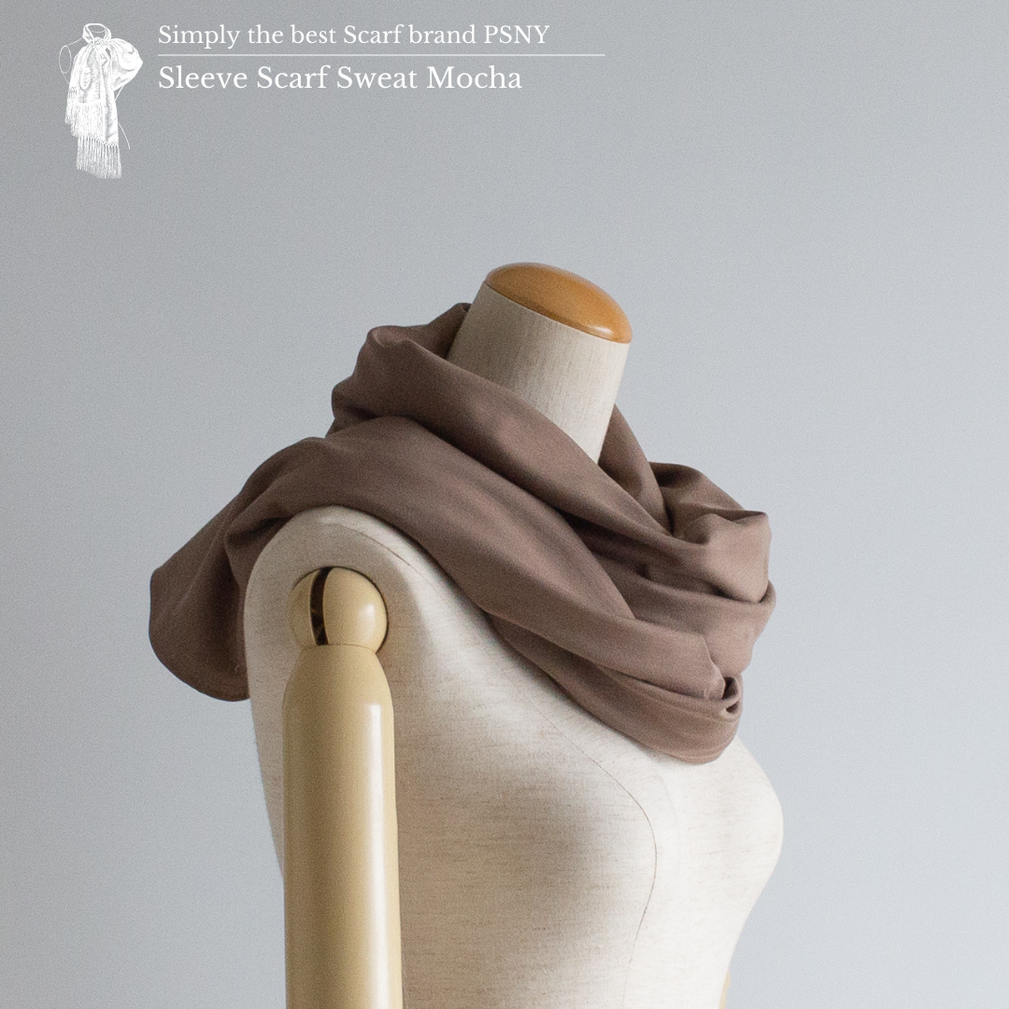 Sleeve Stole Mocha Sweat Type Shoulder with Sleeves Casual SS02