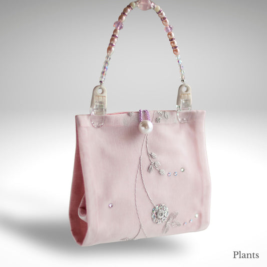 刺繍マスクケース（プランツ／レース・フラワー／リボン刺しゅう）