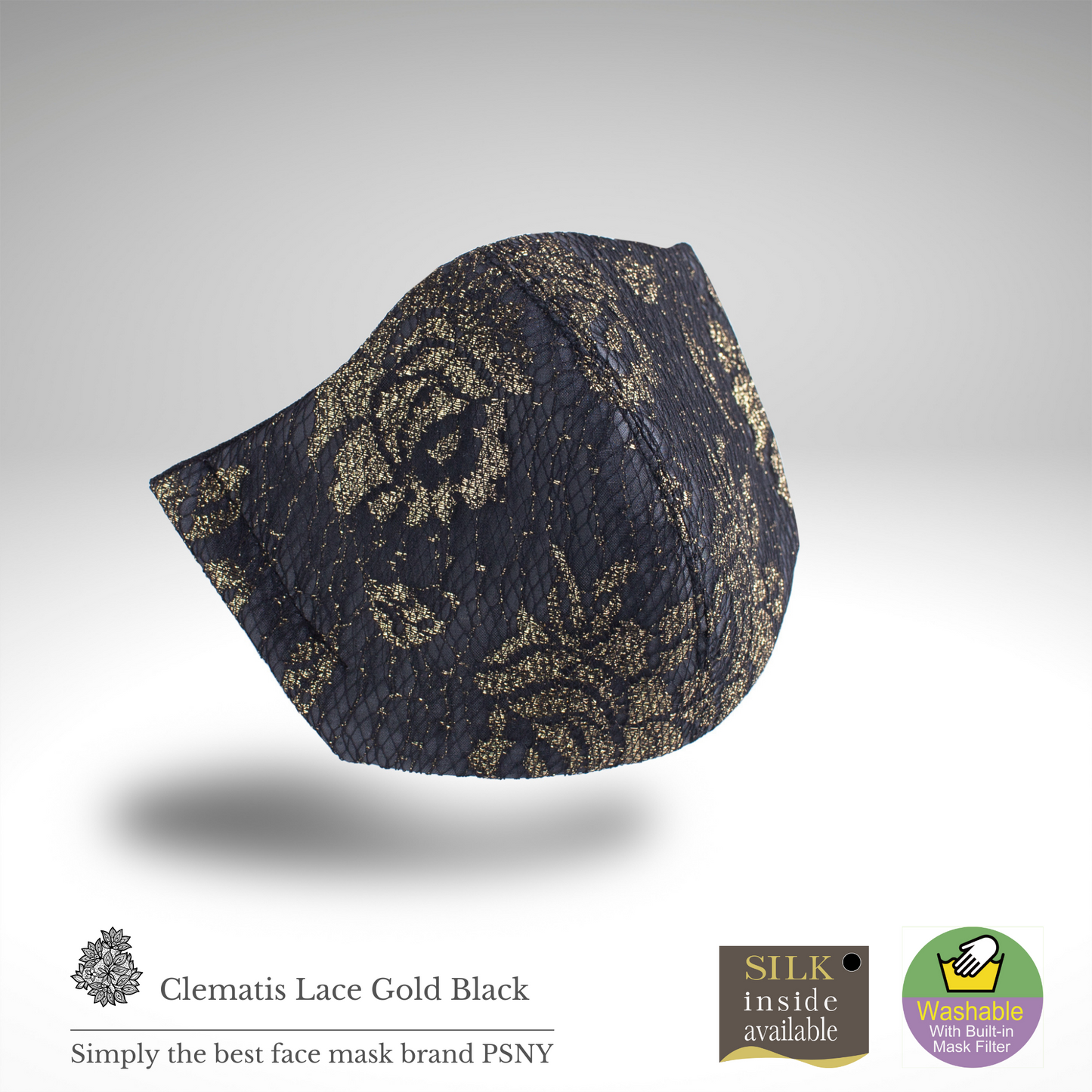 PSNY Clematis 2 黑色蕾絲麵膜面膜 LC11