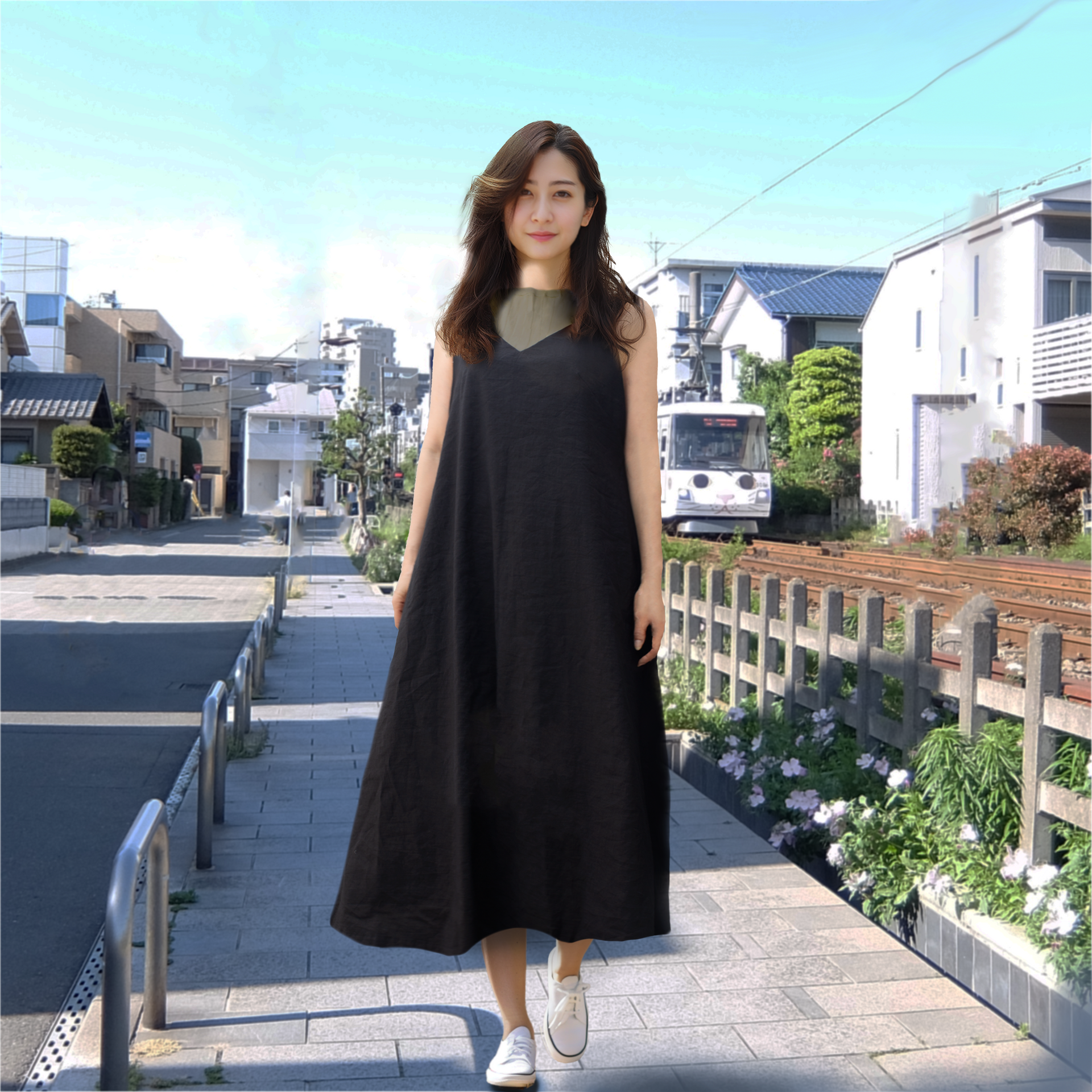 な 【oldhoney】キャミワンピース ストレッチ・リネン・おとなのキャミソールワンピ AP08 – ピースニー