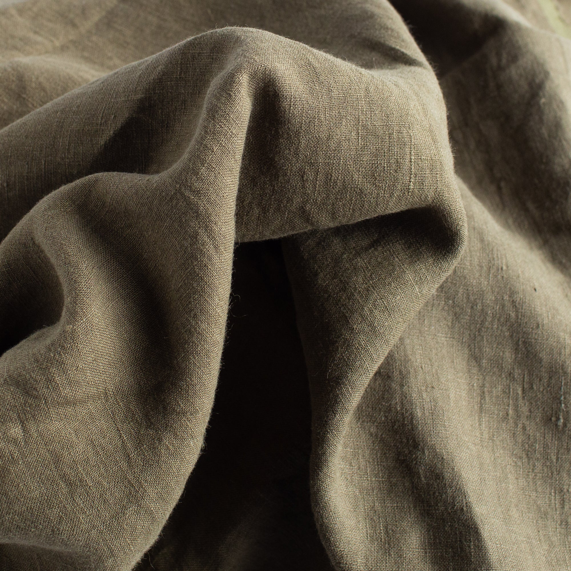 PSNY Linen ナチュラルリネン ギャザー ワンピース（長袖）｜ブリック