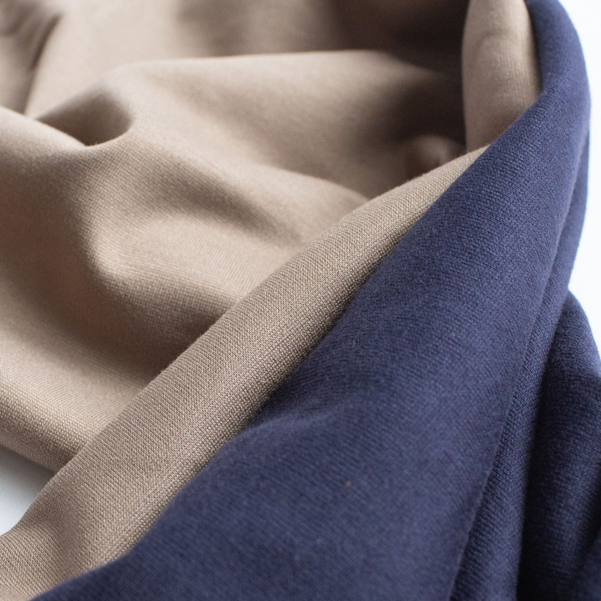 Dark Blue & Mocha Two-Tone Twist Sweatshirt Snood