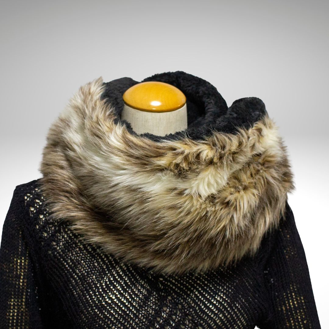 Animal-Print Faux Fur & Cashmere Four-Colour Reversible Snood
