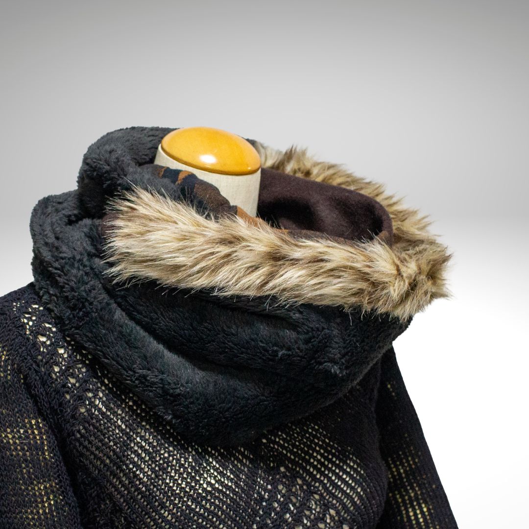 Animal-Print Faux Fur & Cashmere Four-Colour Reversible Snood