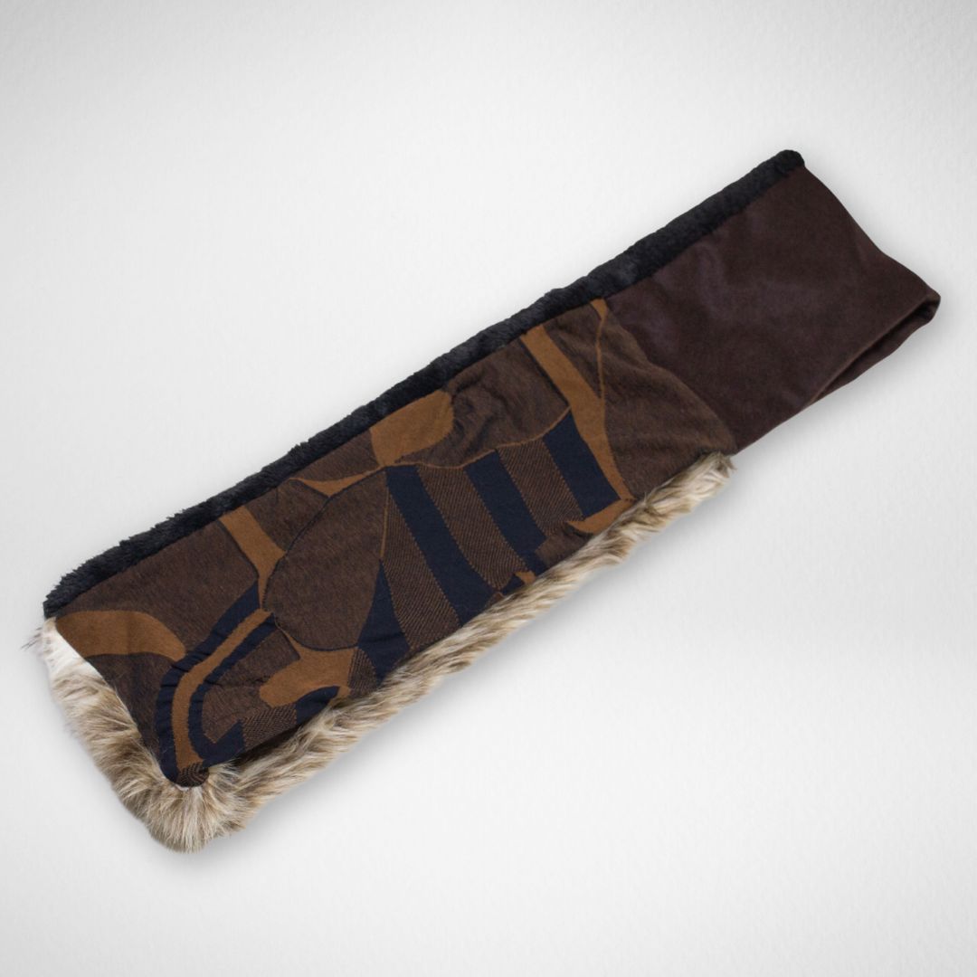 Animal-Print Faux Fur & Cashmere Four-Colour Reversible Snood