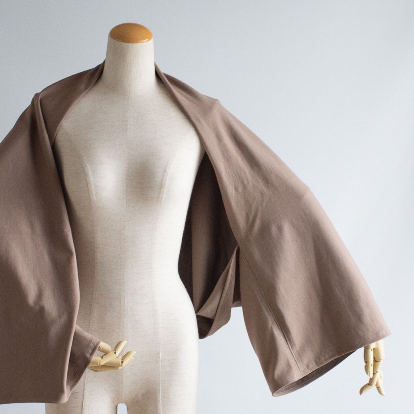 Sleeve Stole Mocha Sweat Type Shoulder with Sleeves Casual SS02